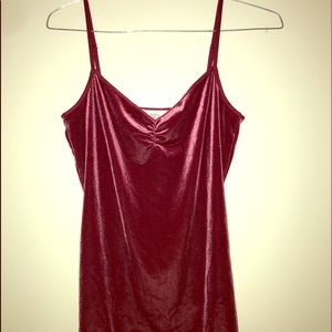 Maroon Velvet Tank
